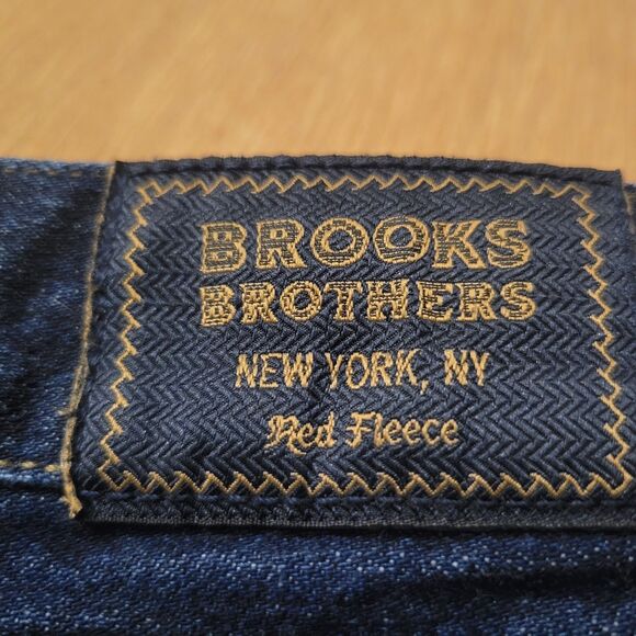Brooks Brothers Jeans Men Size 33x29 901 Slim Fit New York Red Fleece Preppy - Picture 5 of 15